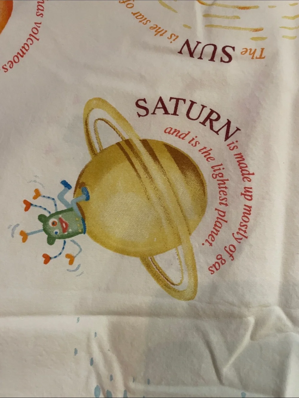 Pottery Barn Kids 100% organic cotton pillowcase “NATHAN” Space Solar System